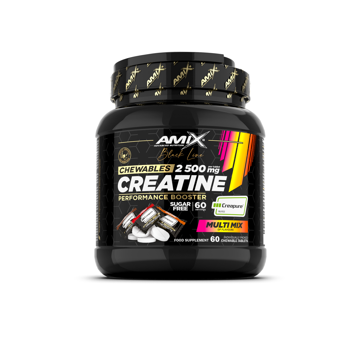 CREATINE CHEWABLES 60 TABL Cola, cereza y naranja